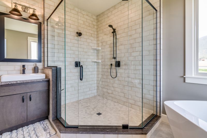 Modern Shower with Glass Walls